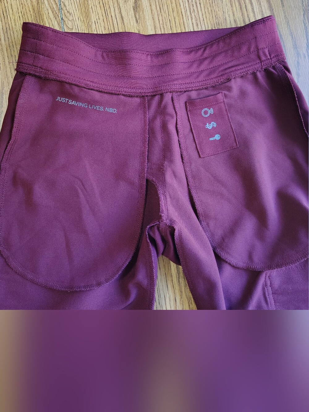 Figs Zamora Scrub Jogger Pants Professional Women's High Waist Burgundy sz XXS. - Picture 16 of 16